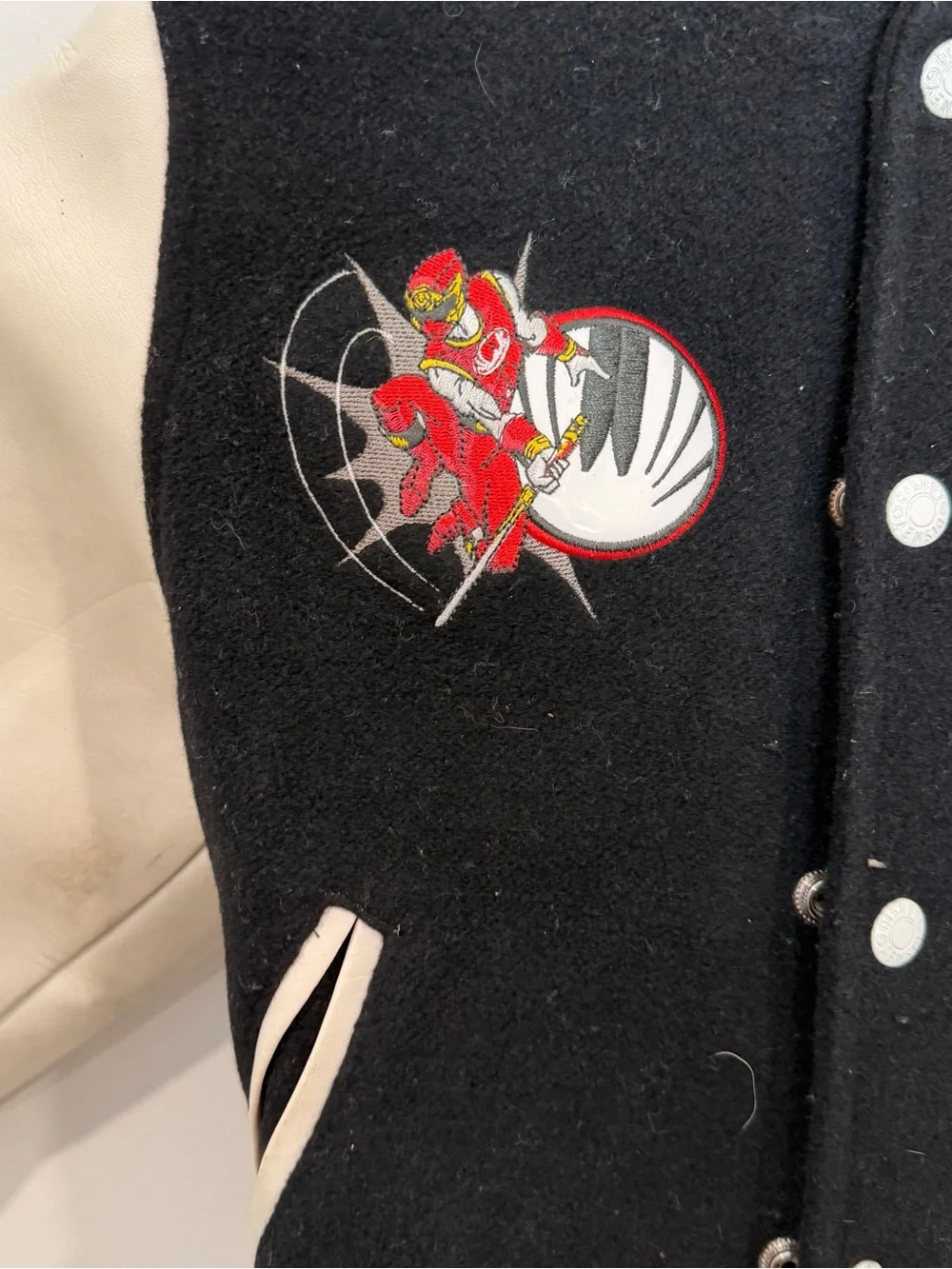 Rare Vintage  Power Rangers Ninja Storm Red Ranger Varsity Jacket